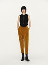 INTO THE EAST 25 Autumn and Winter Black Velvet Embroidered Button Vest ITE-E1DGAW052BL22VE-HEI Black